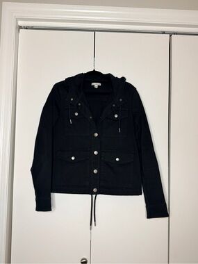 L.L.Bean Signature Black Denim Utility Jacket